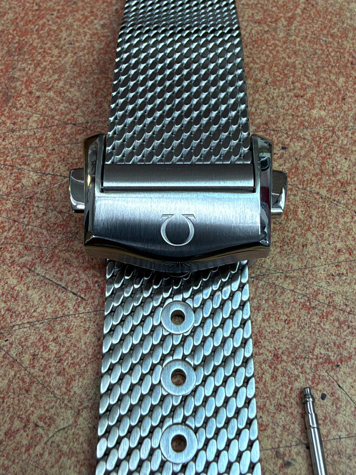 Omega seamaster mesh band 2024, Staal, Staal, Ophalen of Verzenden, Zo goed als nieuw