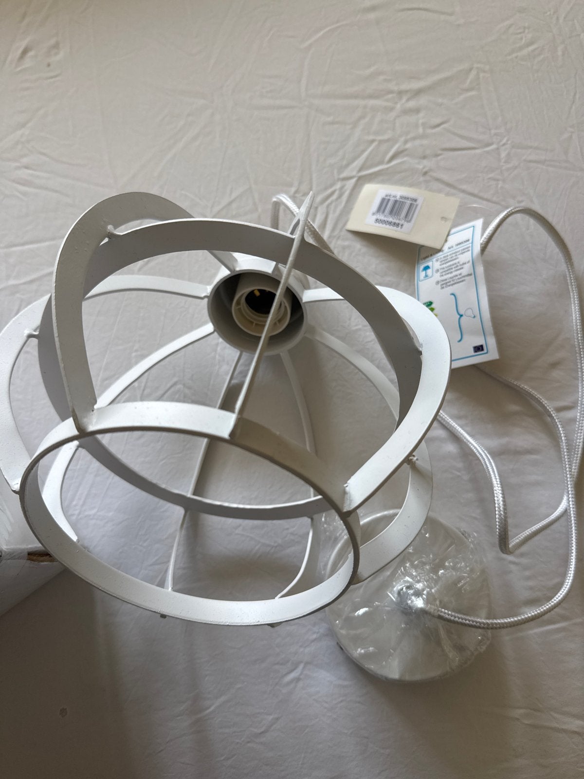 Light & Living hanglamp wit, modern design, Ophalen of Verzenden, Nieuw, Metaal, Minder dan 50 cm