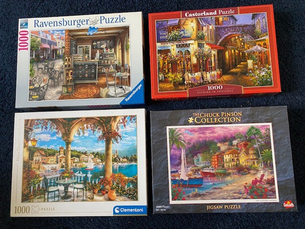 4 puzzels 1000 stukjes ravensburger castorland clementoni, Ophalen, 500 t/m 1500 stukjes, Gebruikt, Legpuzzel