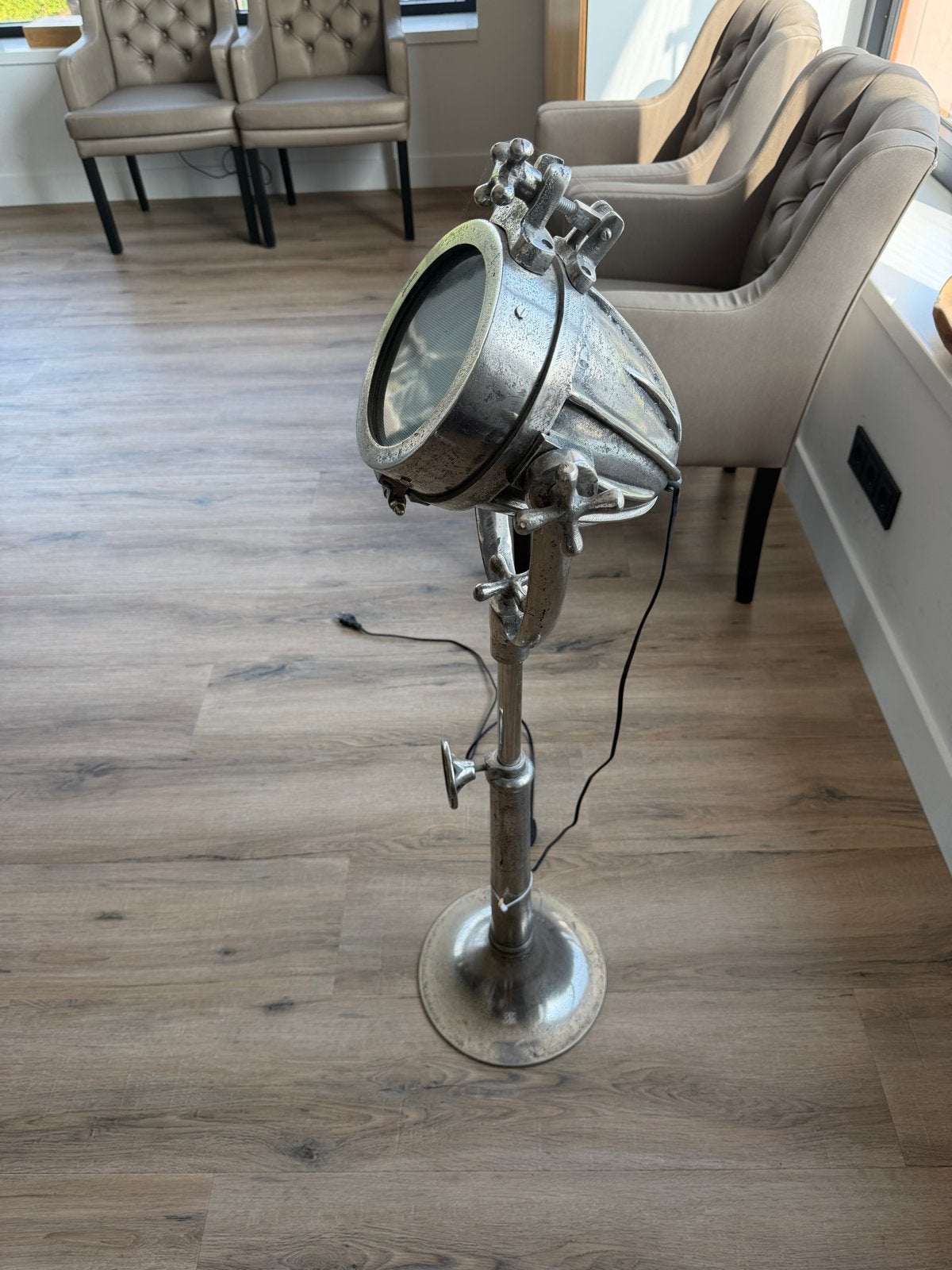 Vintage Industriële Vloerlamp - Hollywood Spotlight Stijl, Ophalen of Verzenden