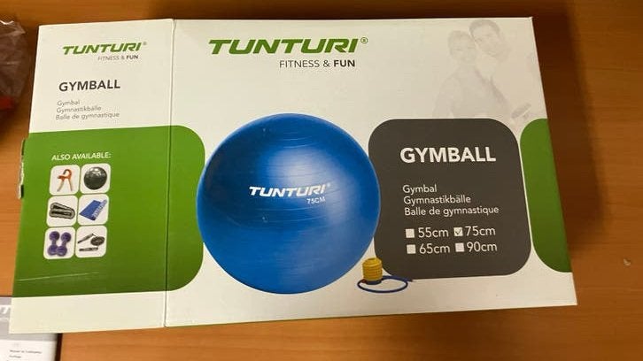 Gym ball 75 cm omtrek Ball + pomp voor ball, Ophalen, Gebruikt, Fitnessbal