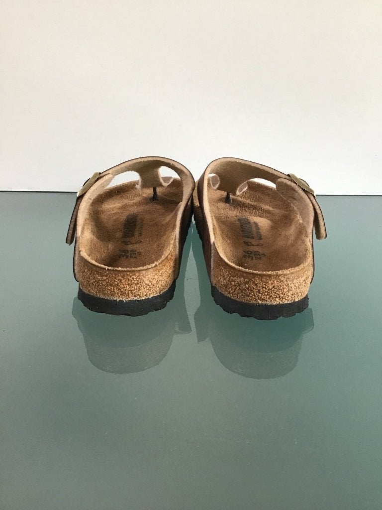 Birkenstock 36 | Gizeh | bruine slippers | Gratis verzenden, Slippers, Bruin, Verzenden, Zo goed als nieuw