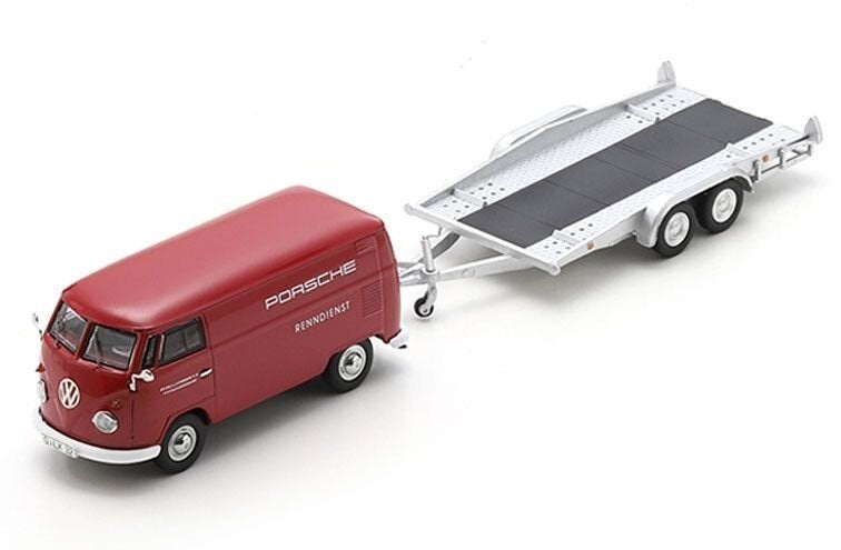 VW T1 Porsche & trailer + Porsche 901 / Schuco / 1:43, Schuco, Auto, Nieuw, Ophalen of Verzenden