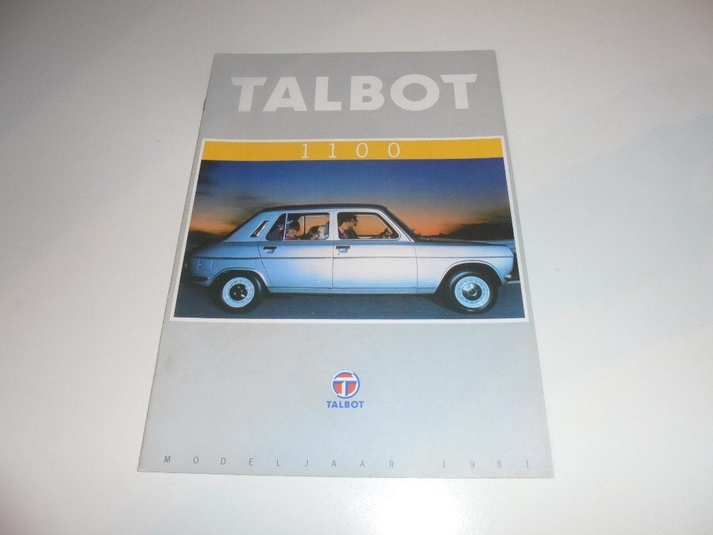 brochure Talbot 1100 modellen 1981, Ophalen of Verzenden, Nieuw, Overige merken