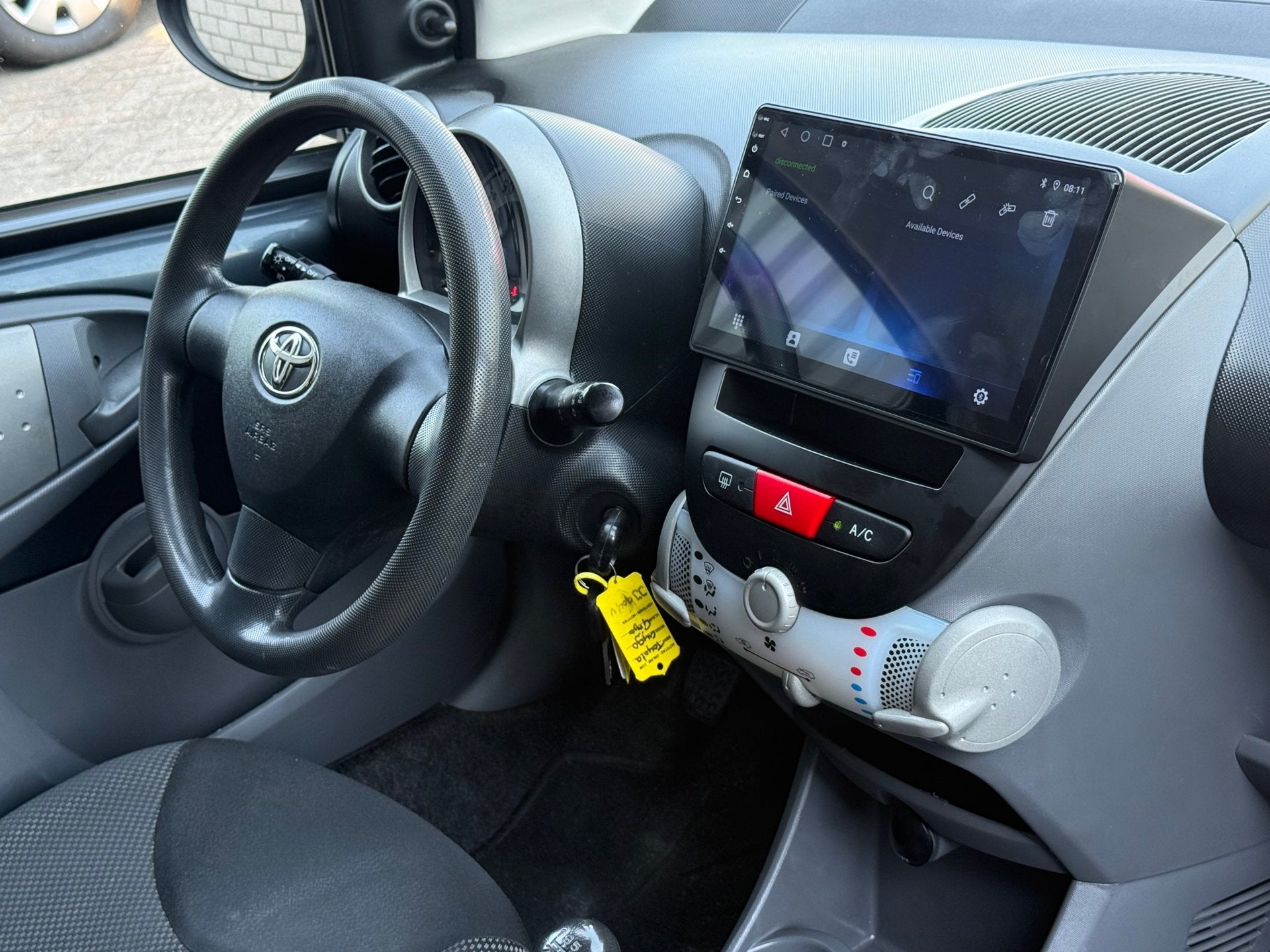 Toyota Aygo 1.0-12V Access Carplay Airco Elektrische Ramen N, Auto's, Toyota, Stof, Gebruikt, 4 stoelen, Bedrijf