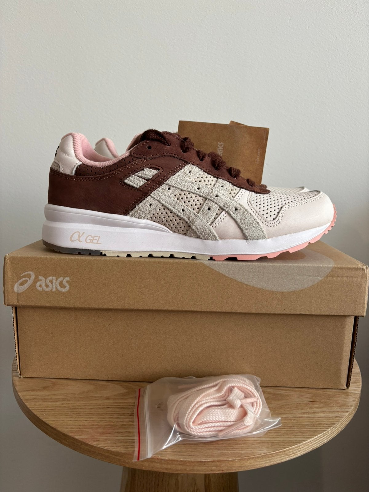 Asics x AFEW GT-II Uplifting Pack Blush / Chocolate Brown, Bruin, Nieuw, Ophalen of Verzenden, Sneakers of Gympen