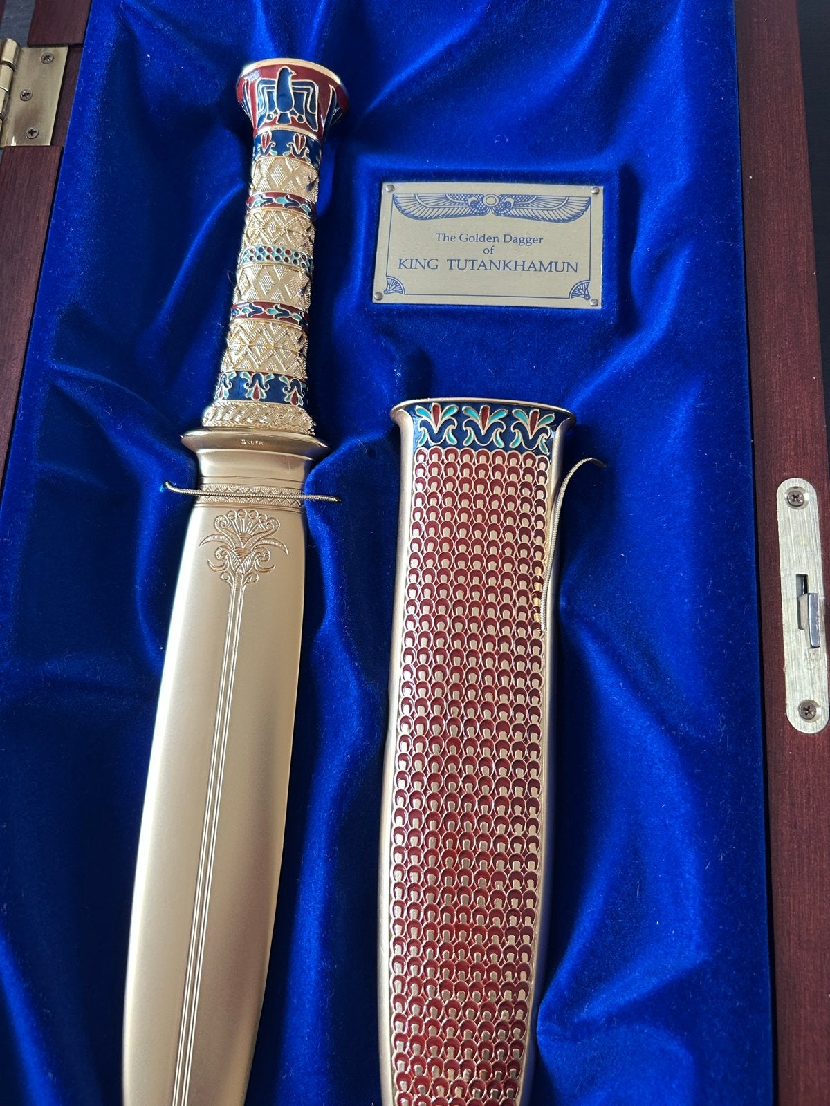 Gouden Dolk van Toetanchamon -franclin mint collectie, Ophalen of Verzenden, Zo goed als nieuw