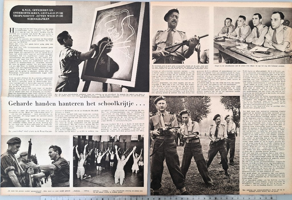 Leger Indië 1950; KNIL-troepen leren in Ned. leger te dienen, Verzamelen, Verzenden, 1940 tot 1960, Gebruikt, Overige onderwerpen