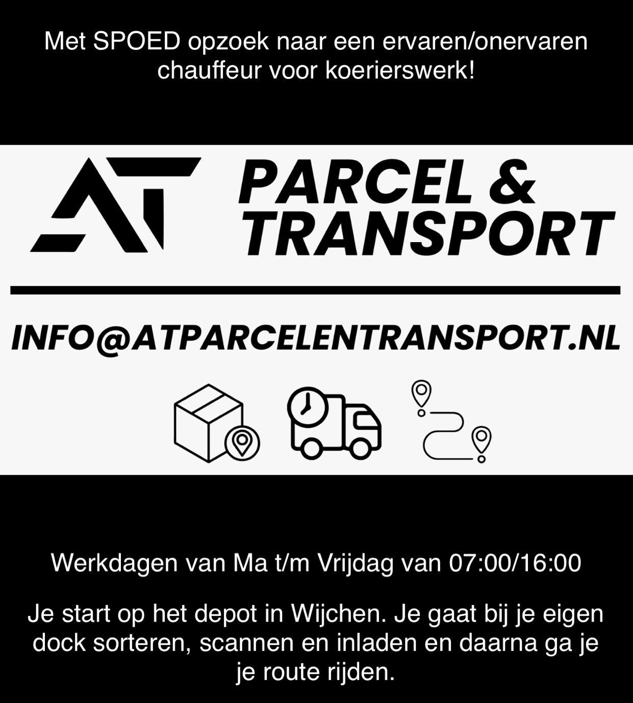 Chauffeur (B) gezocht voor pakkettendienst, Vacatures, Vacatures | Chauffeurs, Variabele uren, Overige niveaus, Starter, Overige vormen