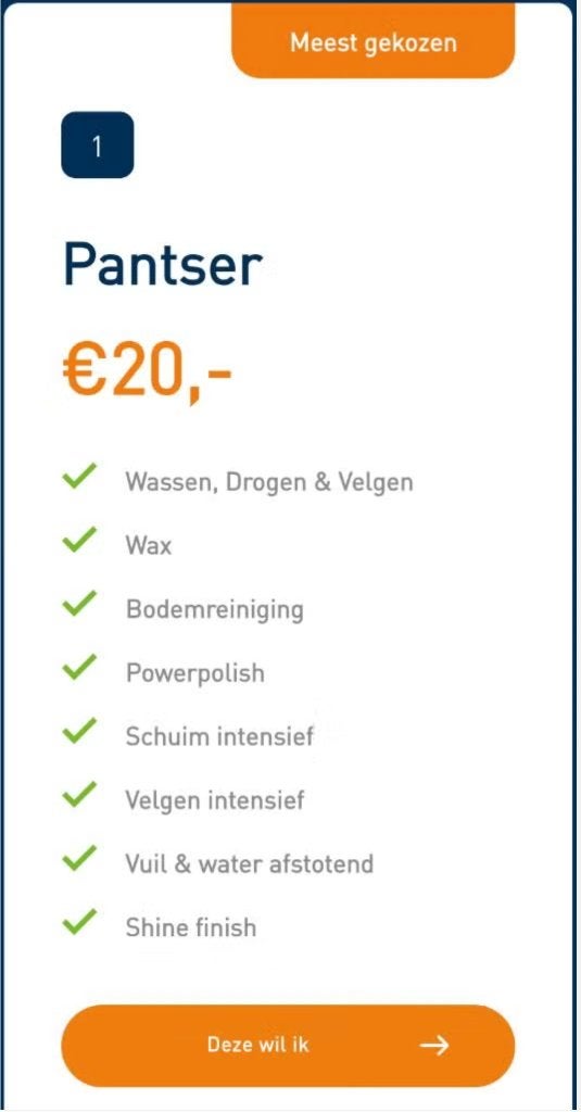 Washin7 Pantser Wasbeurt 10 X Geldig T/M 10 JUNI 2029 Auto, Drie personen of meer, Kortingsbon, Overige typen