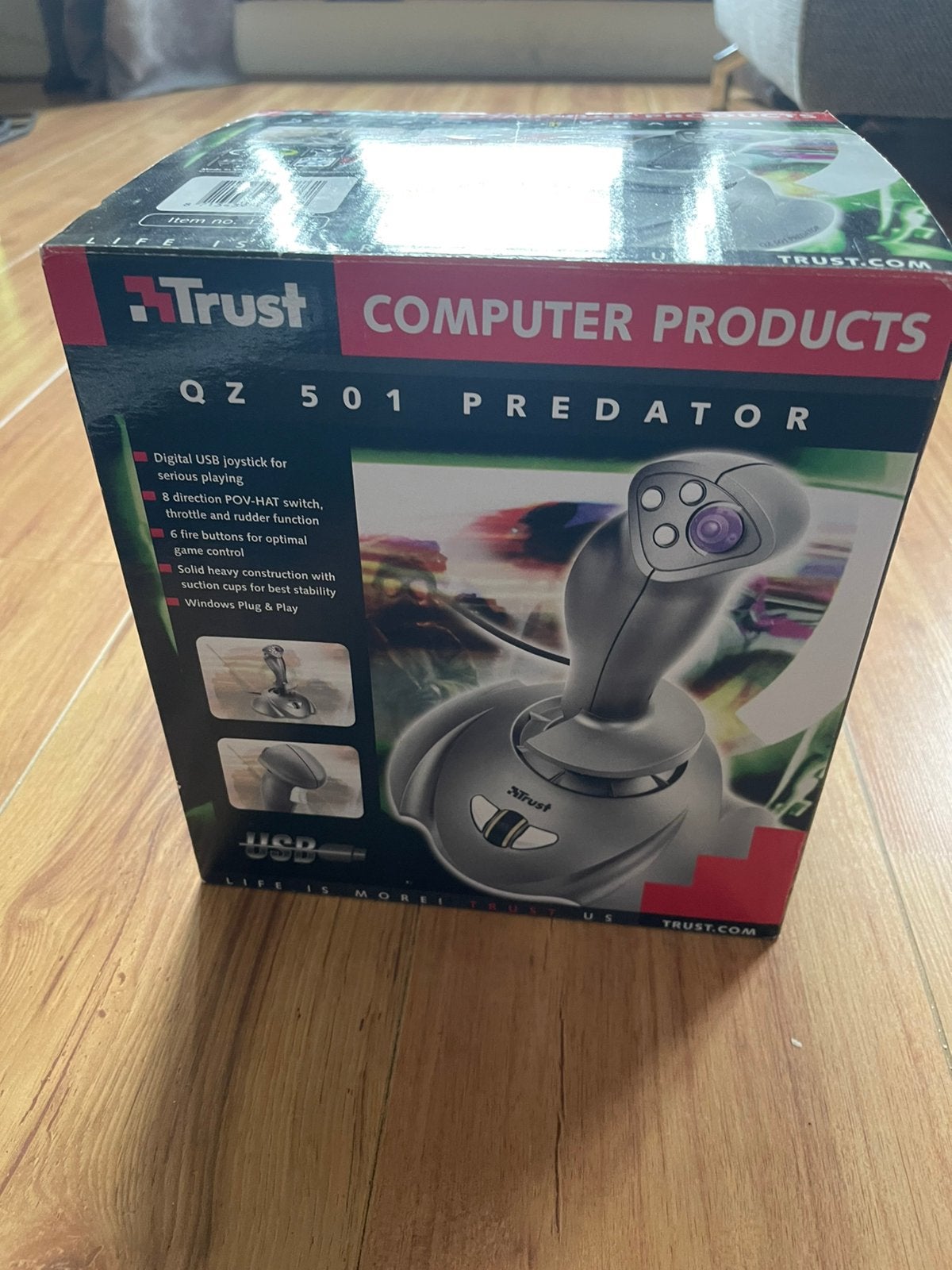 Trust QZ 501 Predator USB joystick – met originele doos (45), Ophalen of Verzenden, Zo goed als nieuw