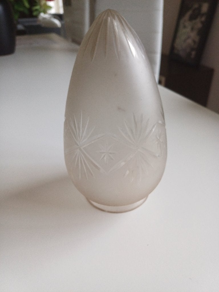 Antiek midden punt glazen kap, Antiek en Kunst, Antiek | Lampen, Ophalen