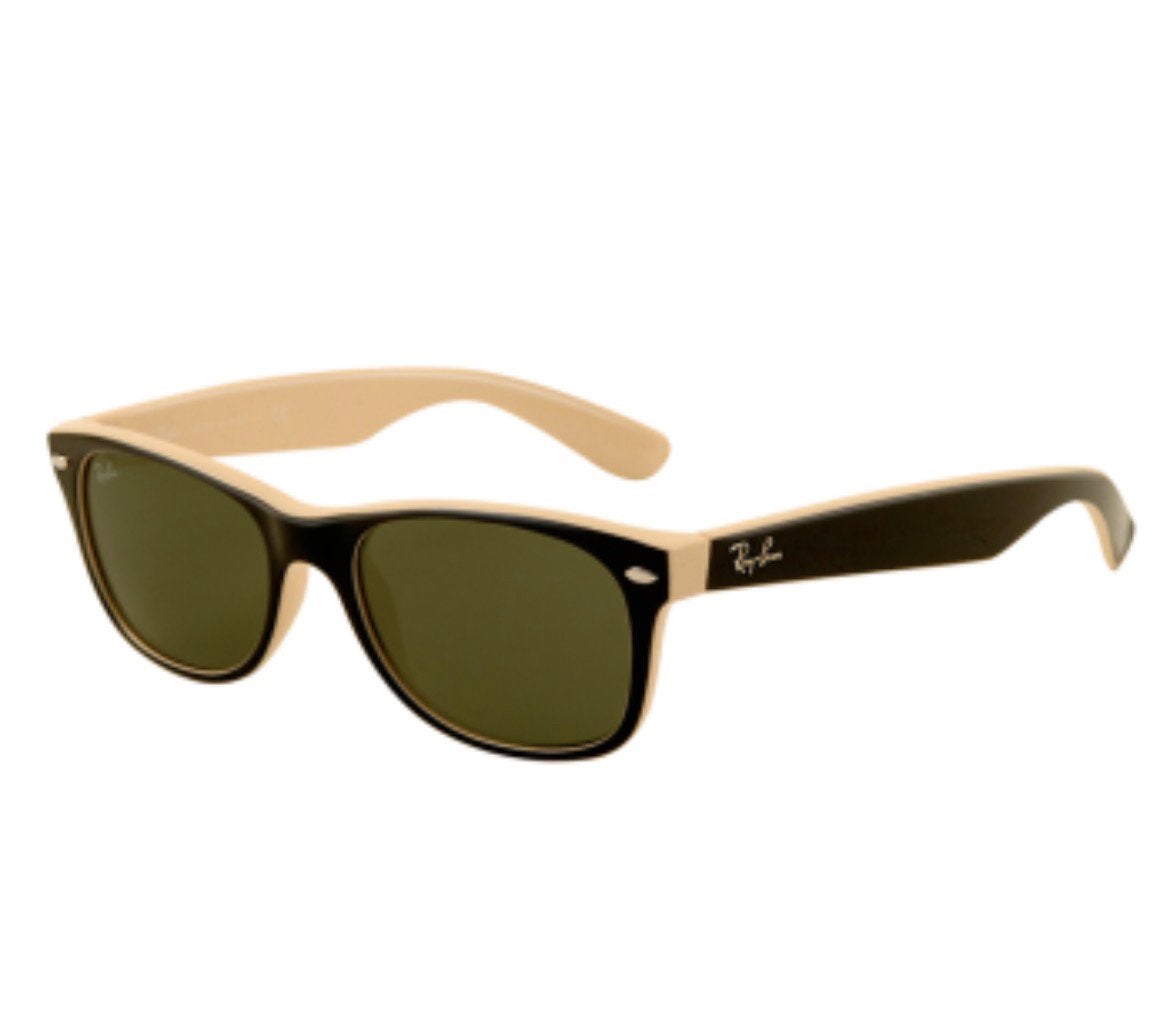 Originele Ray-Ban RB2132 New Wayfarer Zonnebril, Ophalen, Zonnebril, Zwart, Zo goed als nieuw