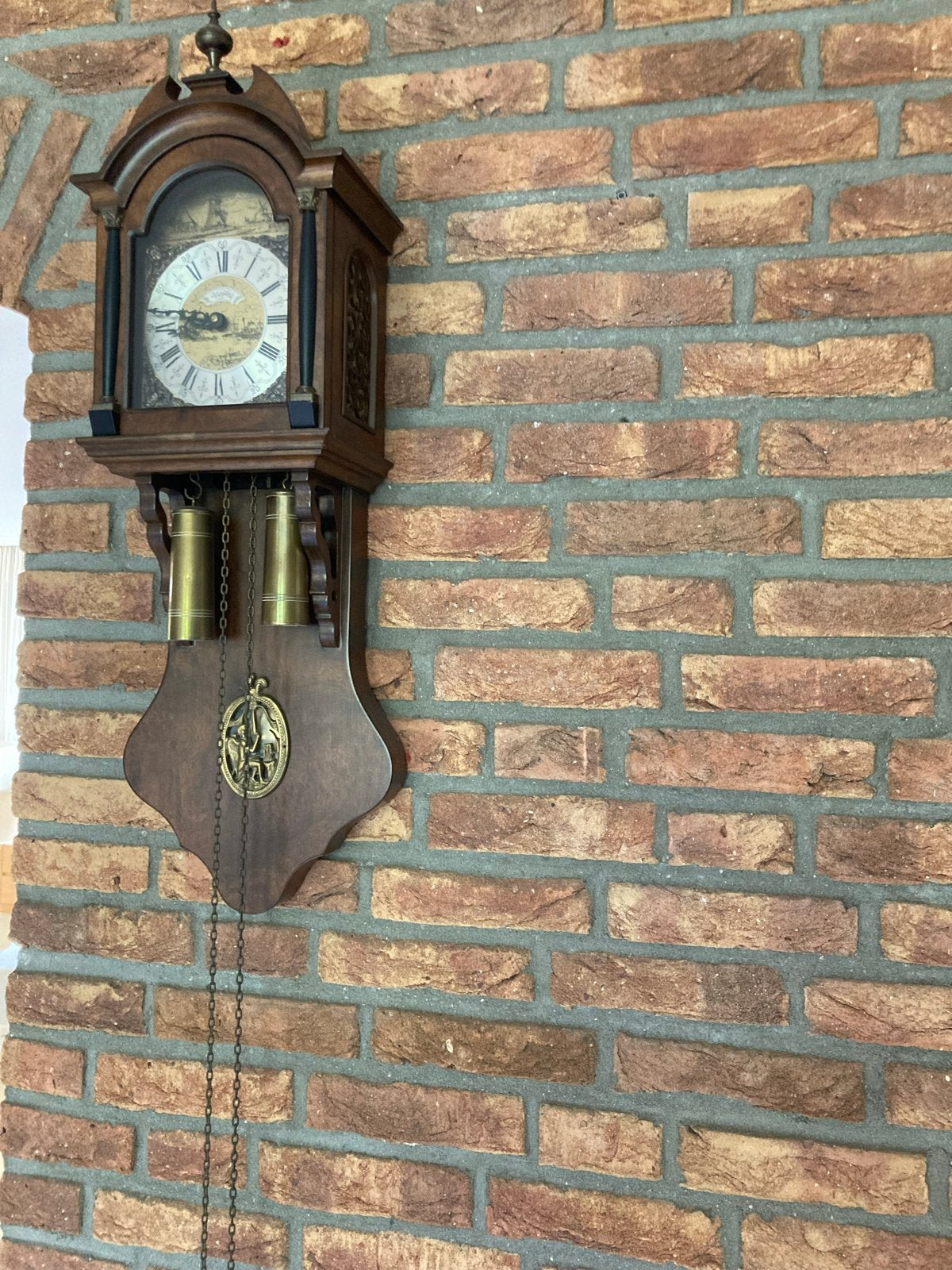 Antieke Friese Staartklok - Prachtig Houten Design, Ophalen of Verzenden