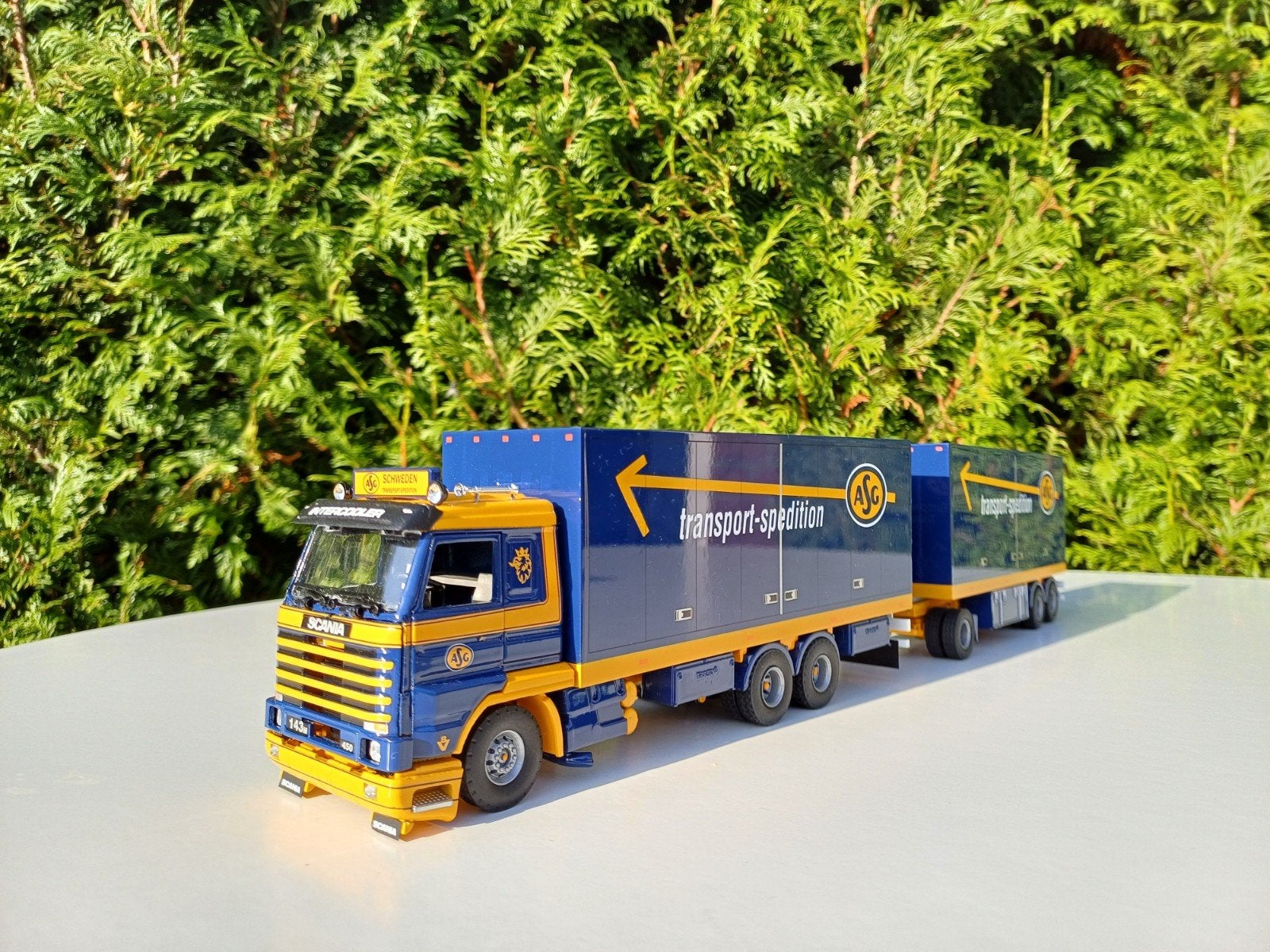 Tekno Scania 143M Streamline van ASG, Ophalen of Verzenden, Zo goed als nieuw, Bus of Vrachtwagen, Tekno