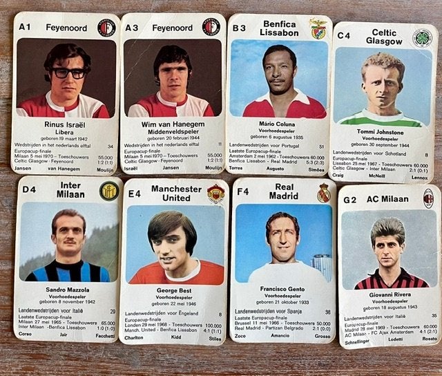 Kwartetspel Feijenoord Europacup 1 1969, Verzamelen, Ophalen, Gebruikt, Feyenoord, Spel
