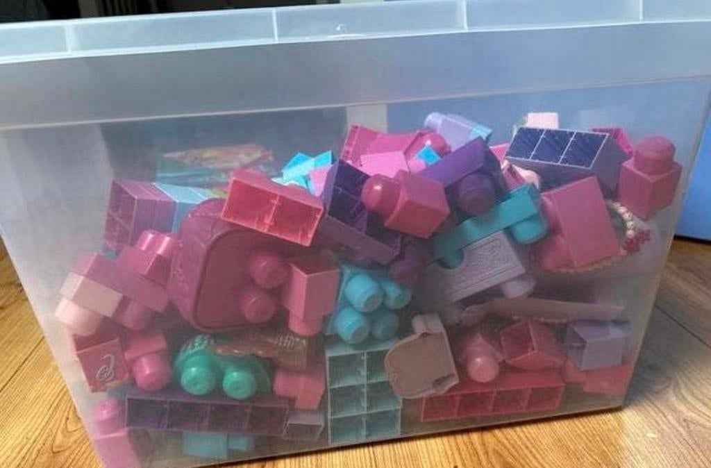 Grote doos met diverse bouwblokken (Mega Bloks), Ophalen, Gebruikt, Megabloks