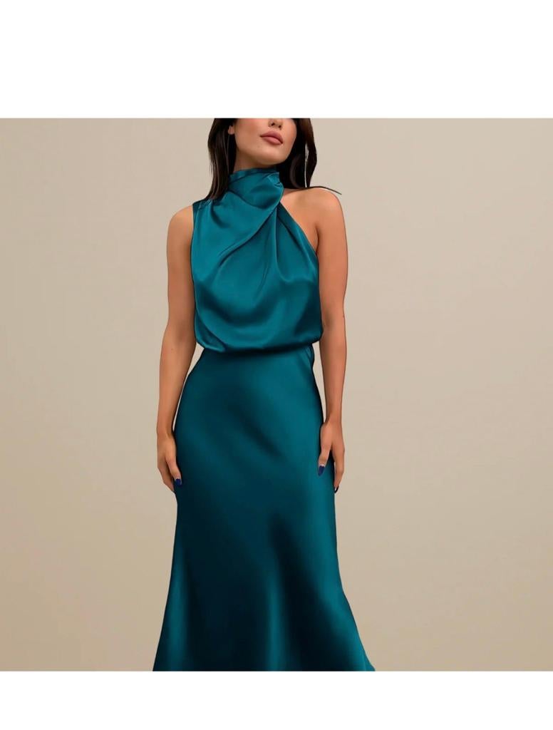 Gala/feestjurk, Maat 38/40 (M), Galajurk, Blauw, Nieuw