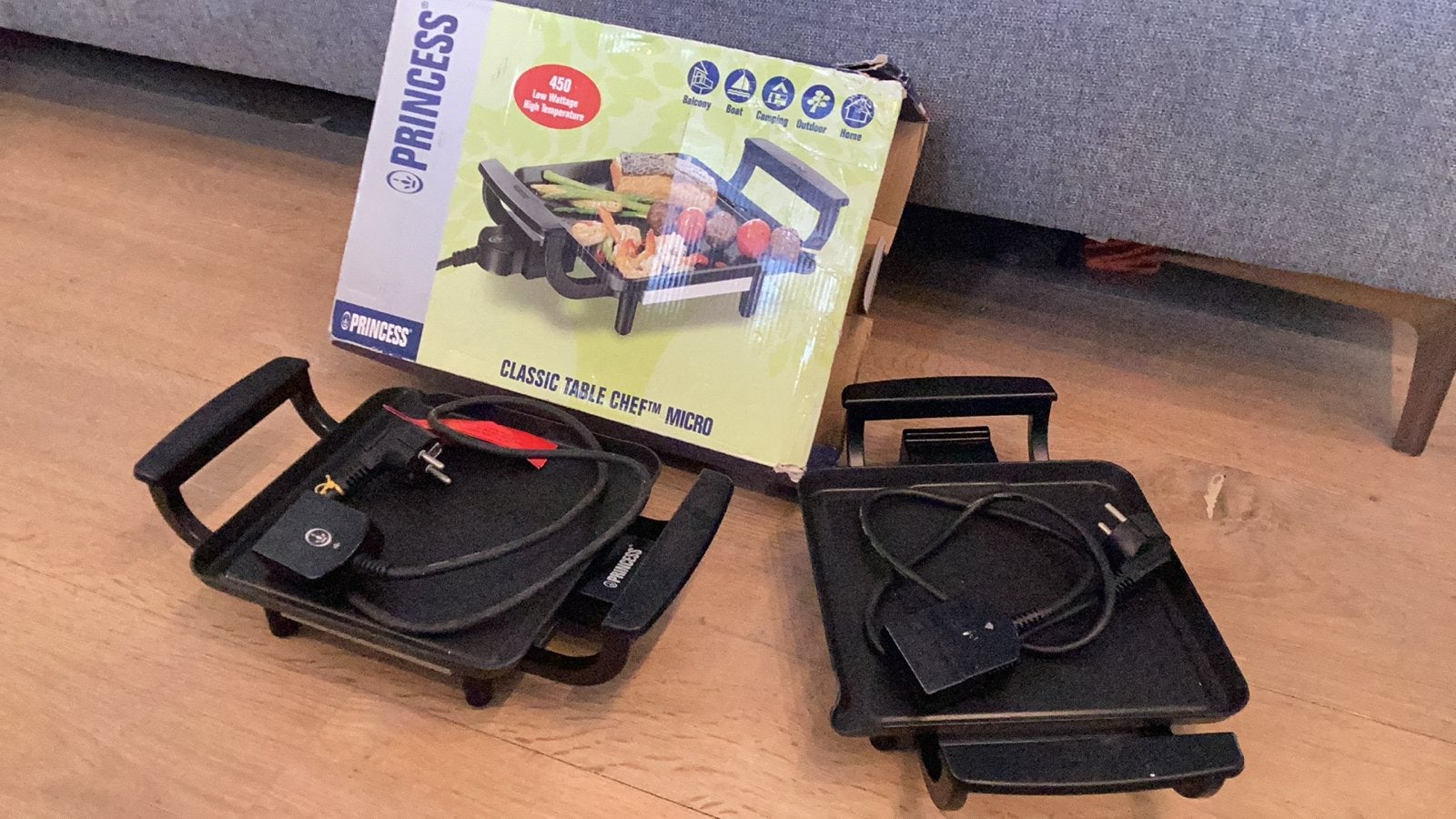2x Princess Classic Table Chef Micro Tafelgrill, Witgoed en Apparatuur, Grillplaten, Ophalen of Verzenden, Gebruikt, Tafelgrill