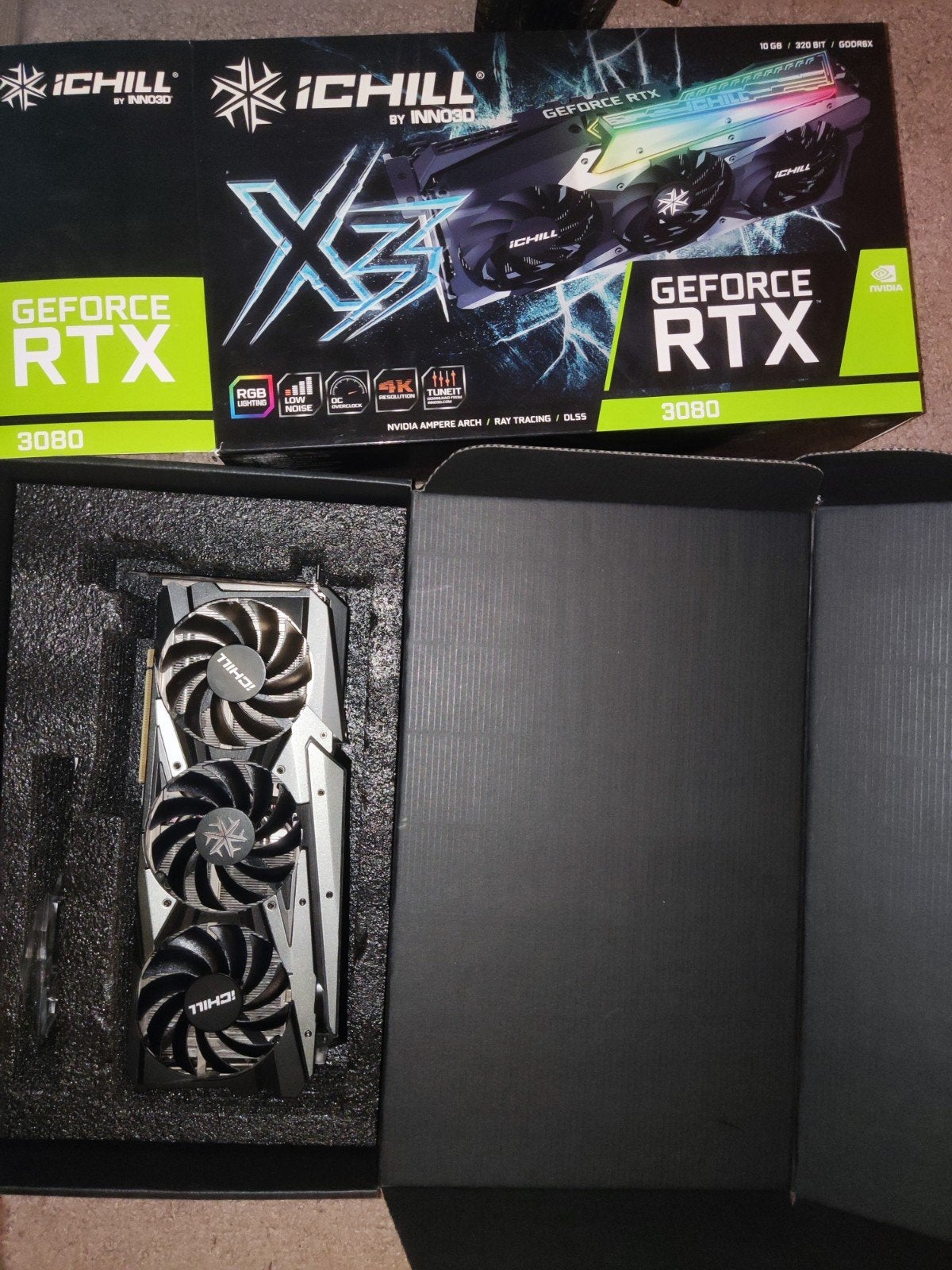 RTX 3080 X3 Inno3D GeForce 10GB, Ophalen, GDDR6, PCI-Express 4, Zo goed als nieuw