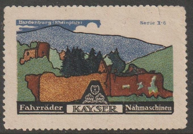 Duitsland sluitzegel reclame Kayser fietsen naaimachines, Ophalen of Verzenden, Duitse Keizerrijk, Postfris
