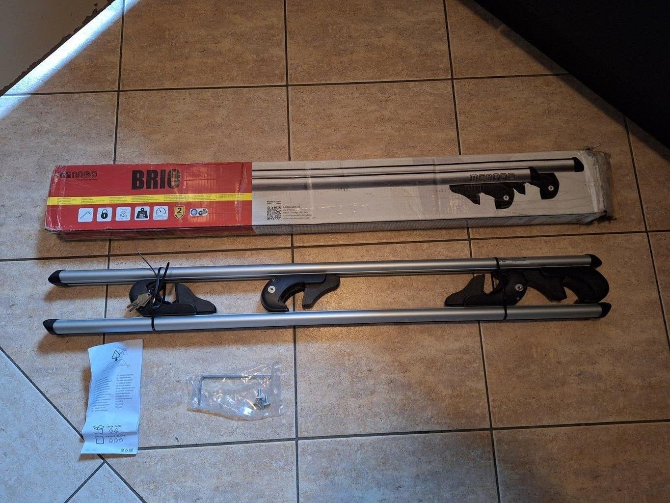 Te koop: Nieuwe BRIO Menabo dakdragers 120 cm, Auto diversen, Dakdragers, Ophalen of Verzenden, Nieuw