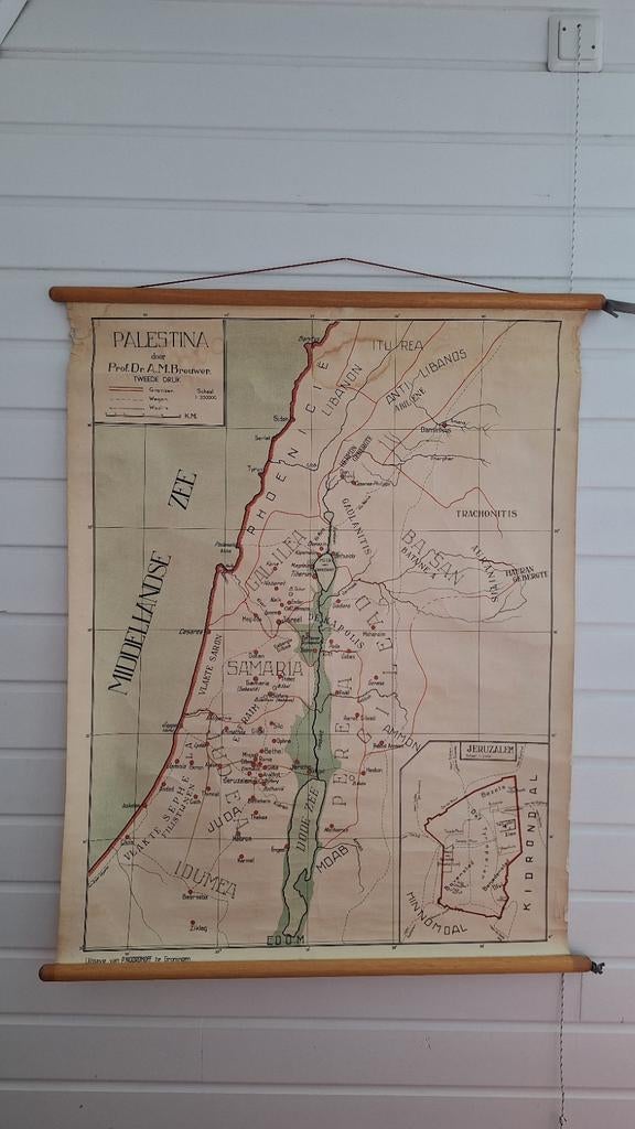 Schoolplaat Palestina, Ophalen of Verzenden, Aardrijkskunde