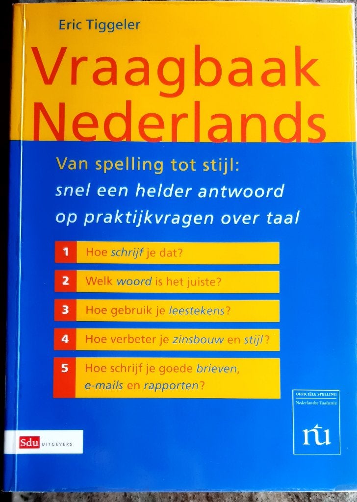 Tiggeler- Vraagbaak Nederlands, Boeken, Eric Tiggeler, Zo goed als nieuw, Alpha, HBO
