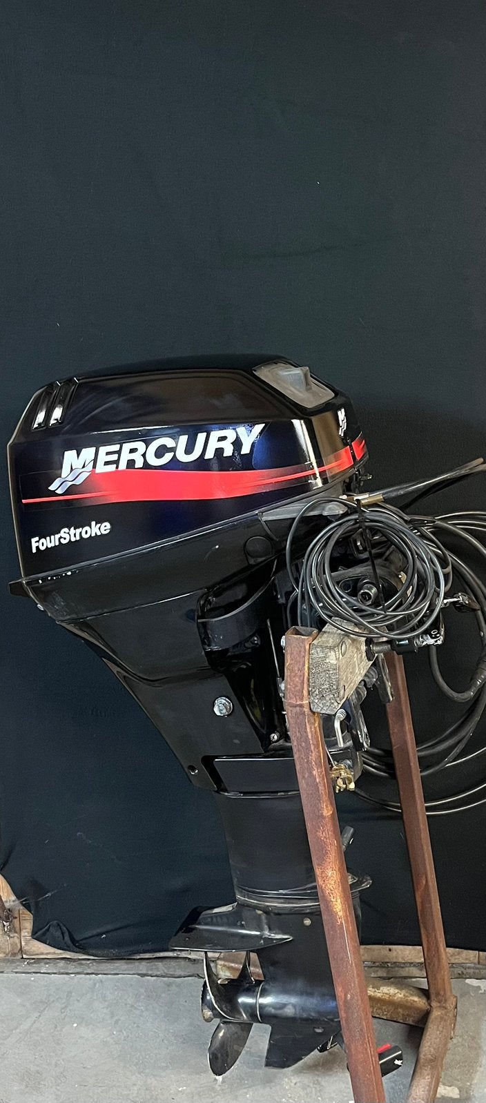 Mercury 9,9 4 takt buitenboordmotor, Ophalen, Zo goed als nieuw, Benzine, Met afstandsbediening