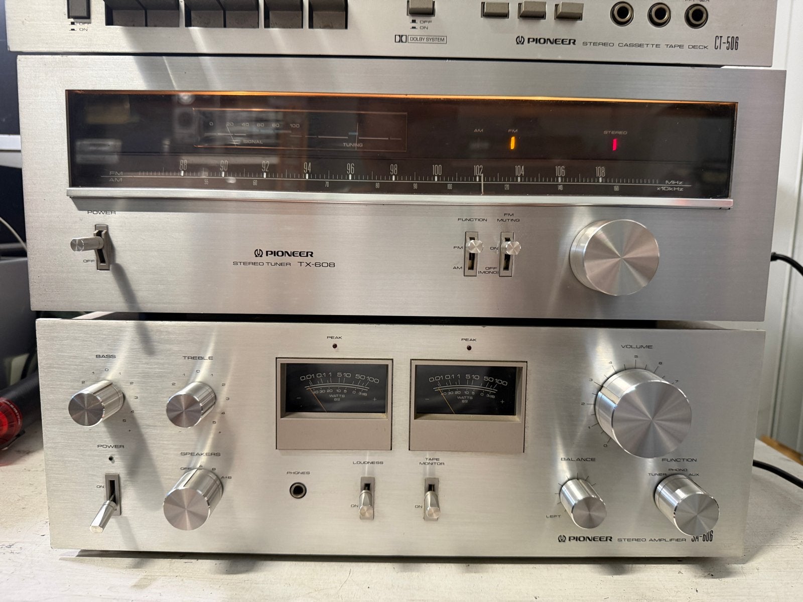 Pioneer stereo set - versterker defect, rest werkt, Ophalen, Pioneer, Pioneer, Cassettedeck