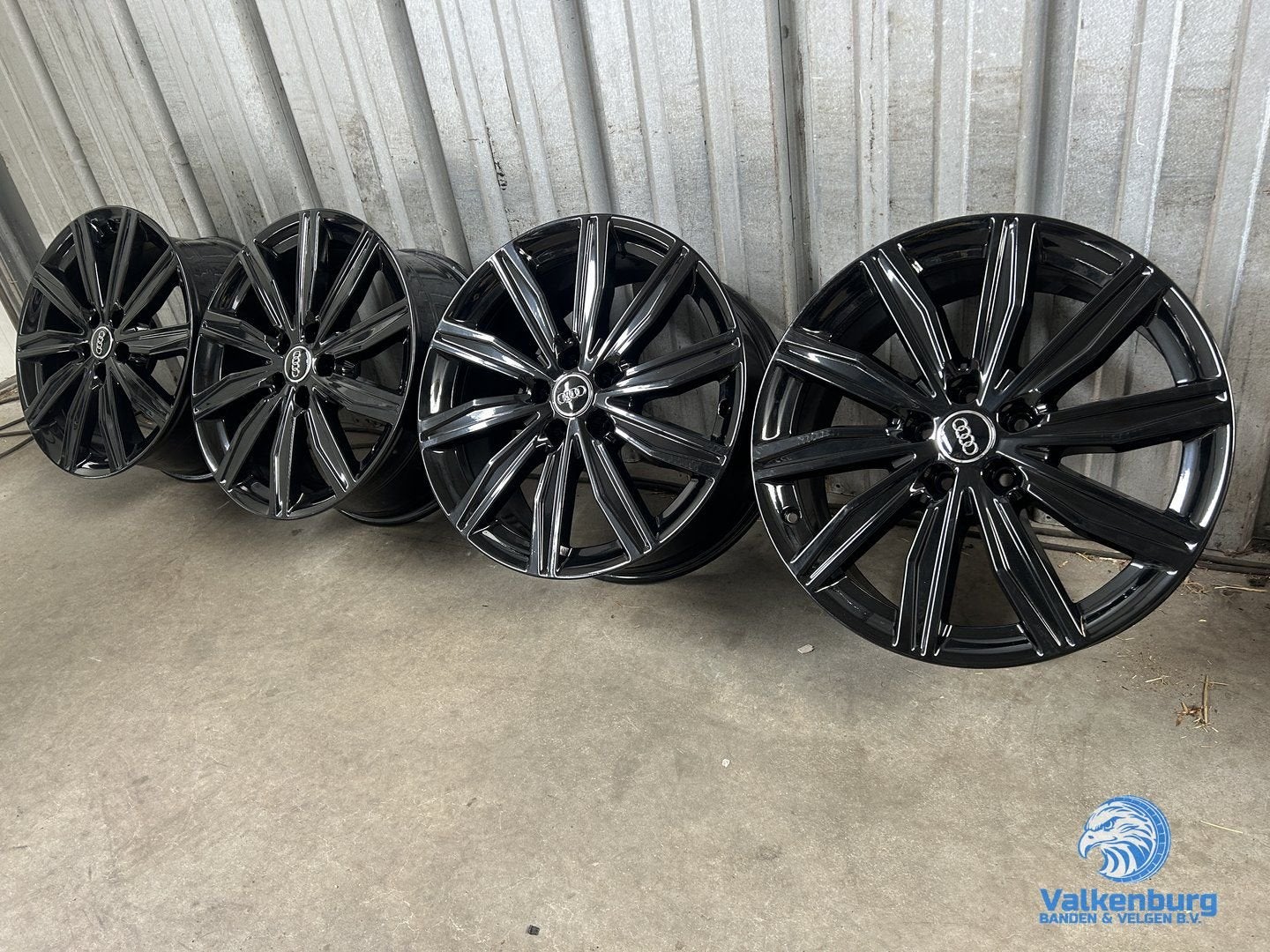 Originele Audi 19 inch zwarte velgen 5x112, 19 inch, Gebruikt, Velg(en), -
