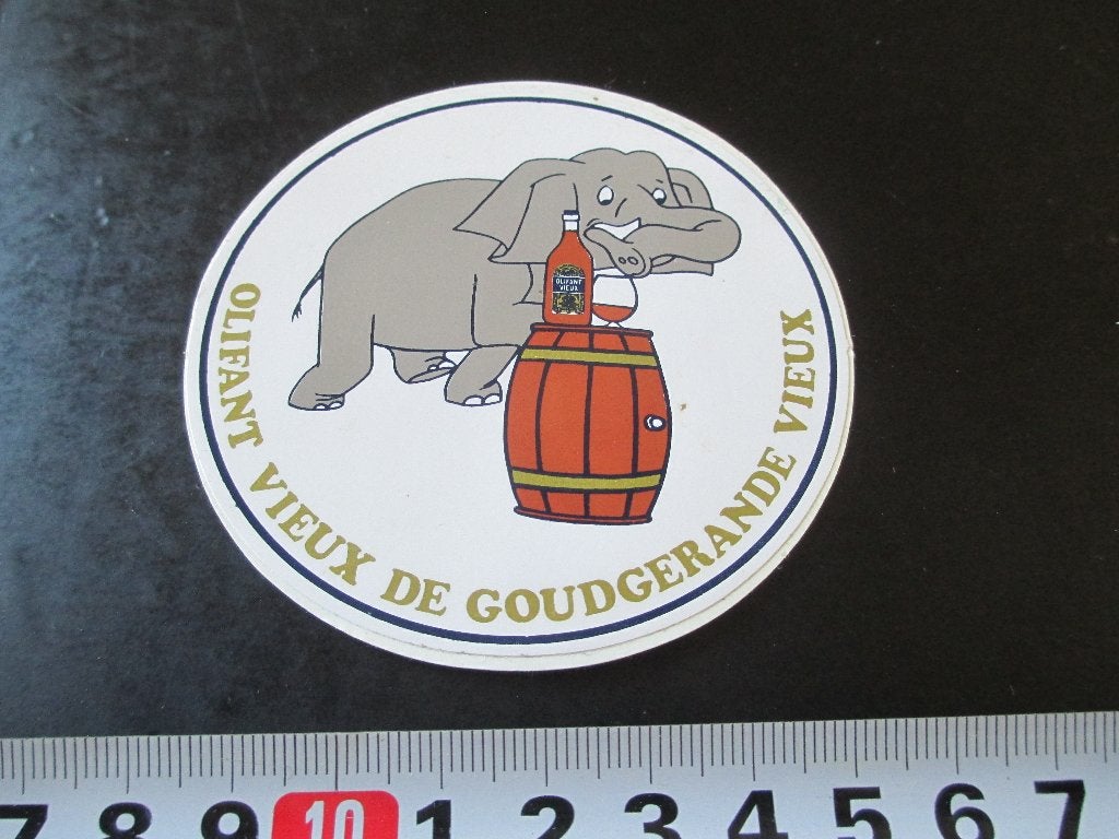 sticker olifant vieux de goudgerande vieux - strip *, Verzamelen, Ophalen, Zo goed als nieuw