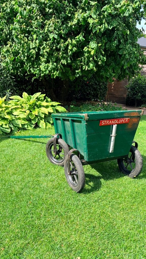 Vintage houten bolderkar "Strandloper" op luchtbanden, Caravans en Kamperen, Bolderkarren, Ophalen, Gebruikt