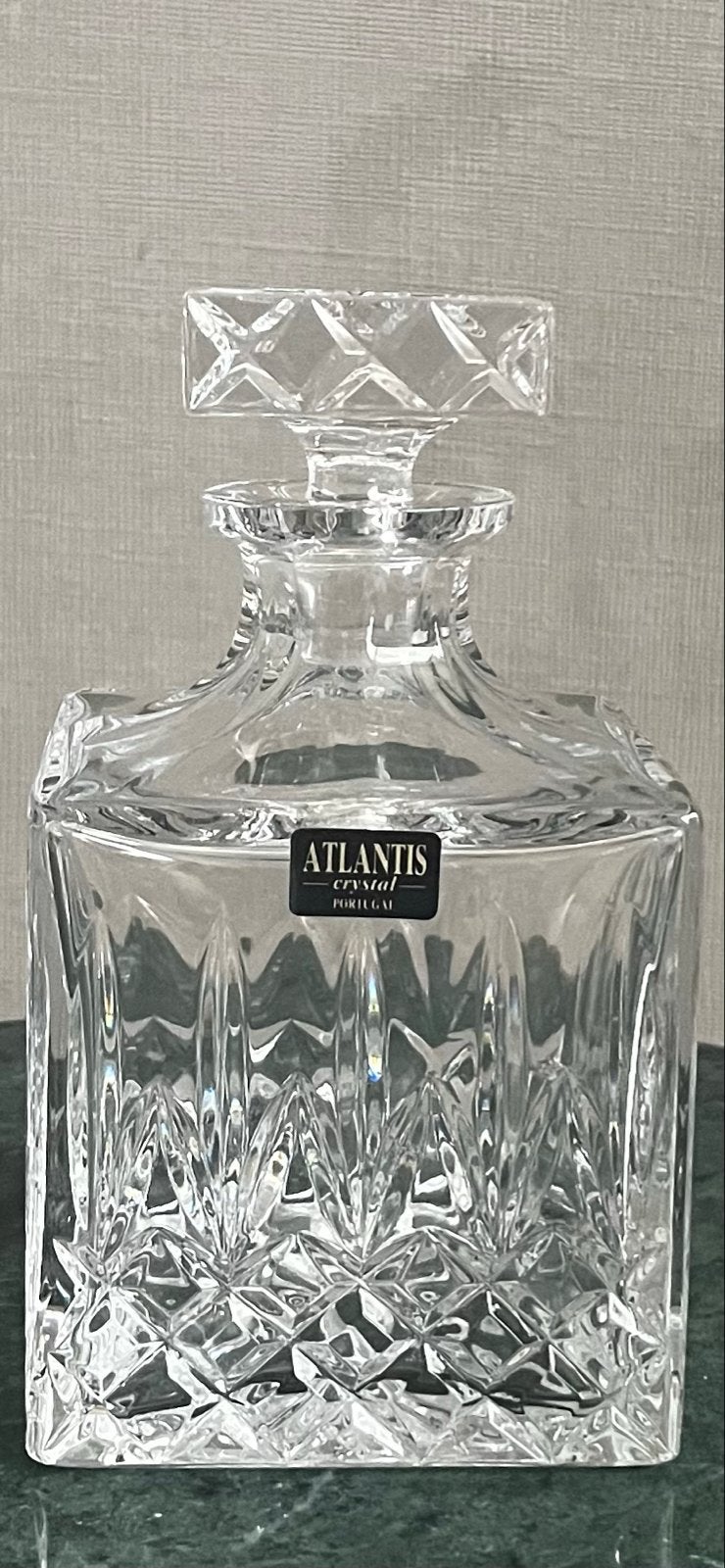 Kristallen Whisky/Likeurkaraf Atlantis Crystal Portugal, Ophalen of Verzenden