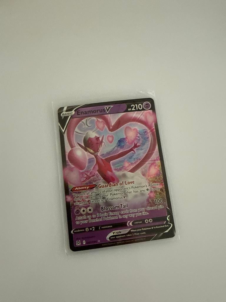 Enamorus V Pokémon Kaart - Zo goed als nieuw, Ophalen of Verzenden, Zo goed als nieuw, Losse kaart