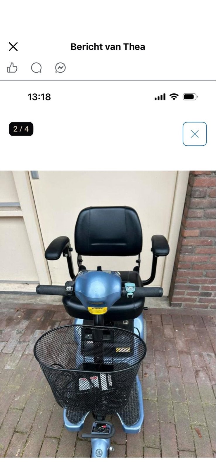 Mango opklapbare scootmobiel, Ophalen, Gebruikt, 16 km/u of meer, Mango