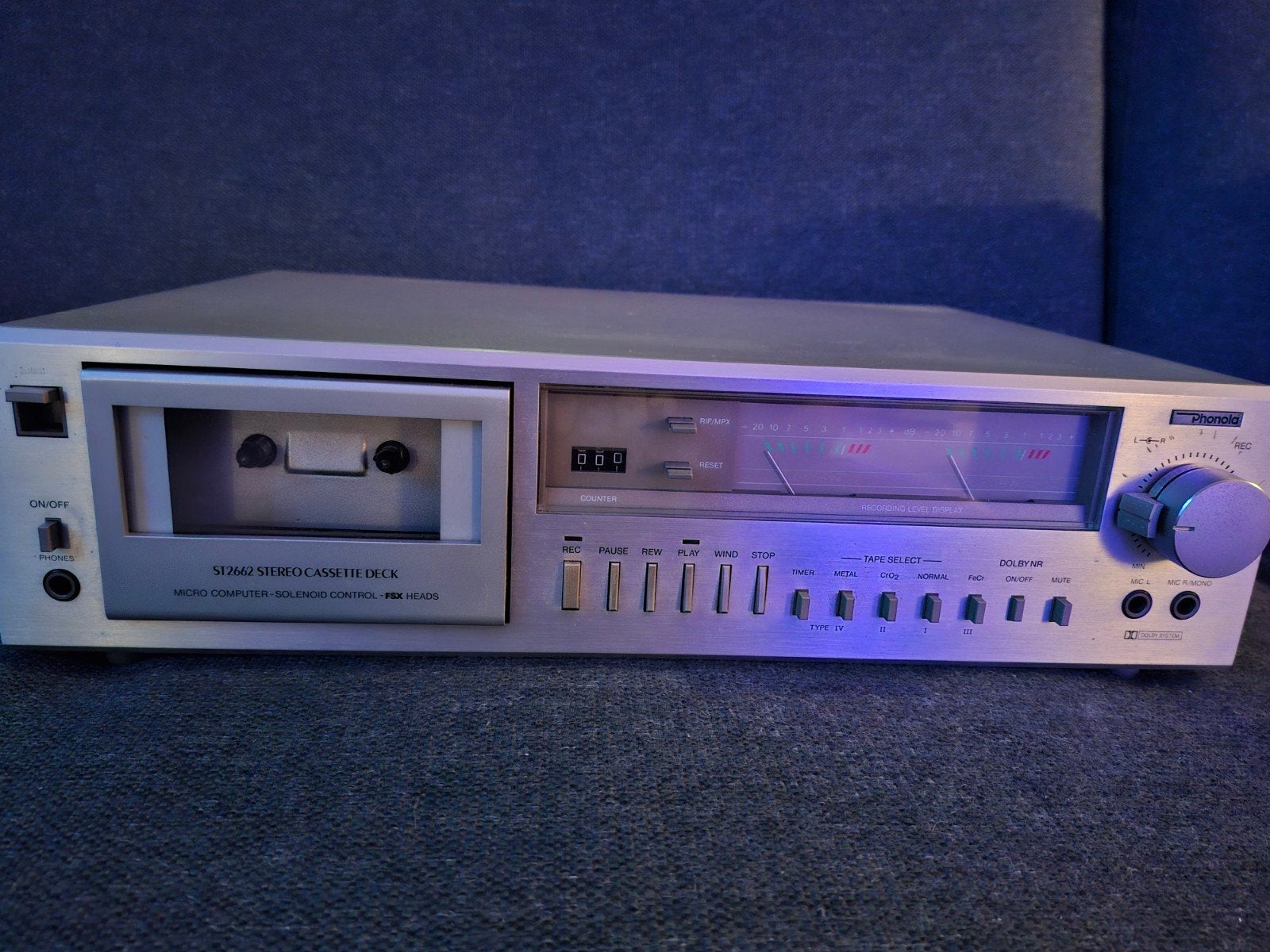 Phonola ST7662 Stereo Cassettedeck - Vintage Hifi, Ophalen, Enkel, Overige merken, Tiptoetsen