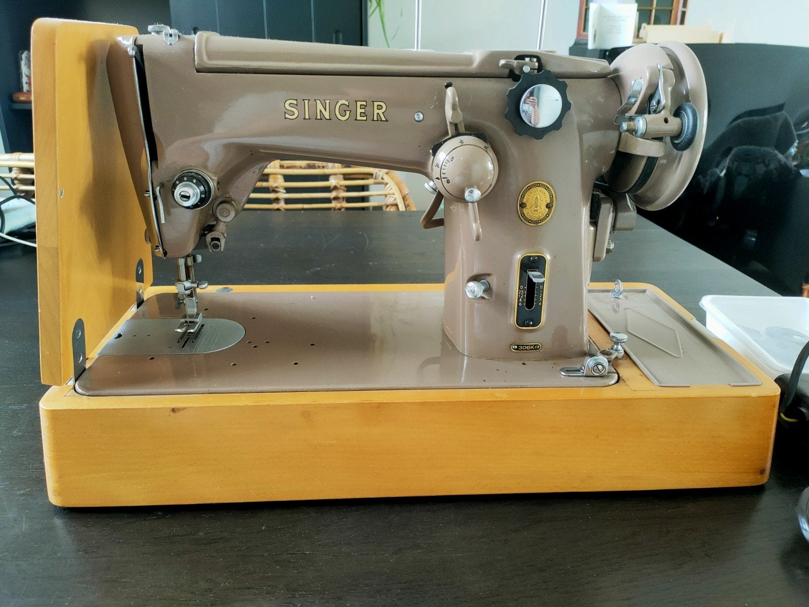 singer 306 k  denim, leer ,zeildoek., Ophalen