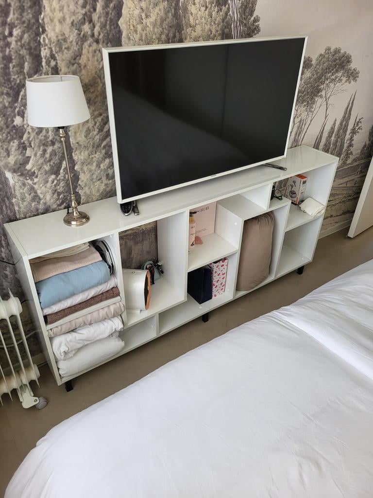 Wandkast open vakken wit, Ophalen, Zo goed als nieuw, 25 tot 50 cm, Minder dan 100 cm