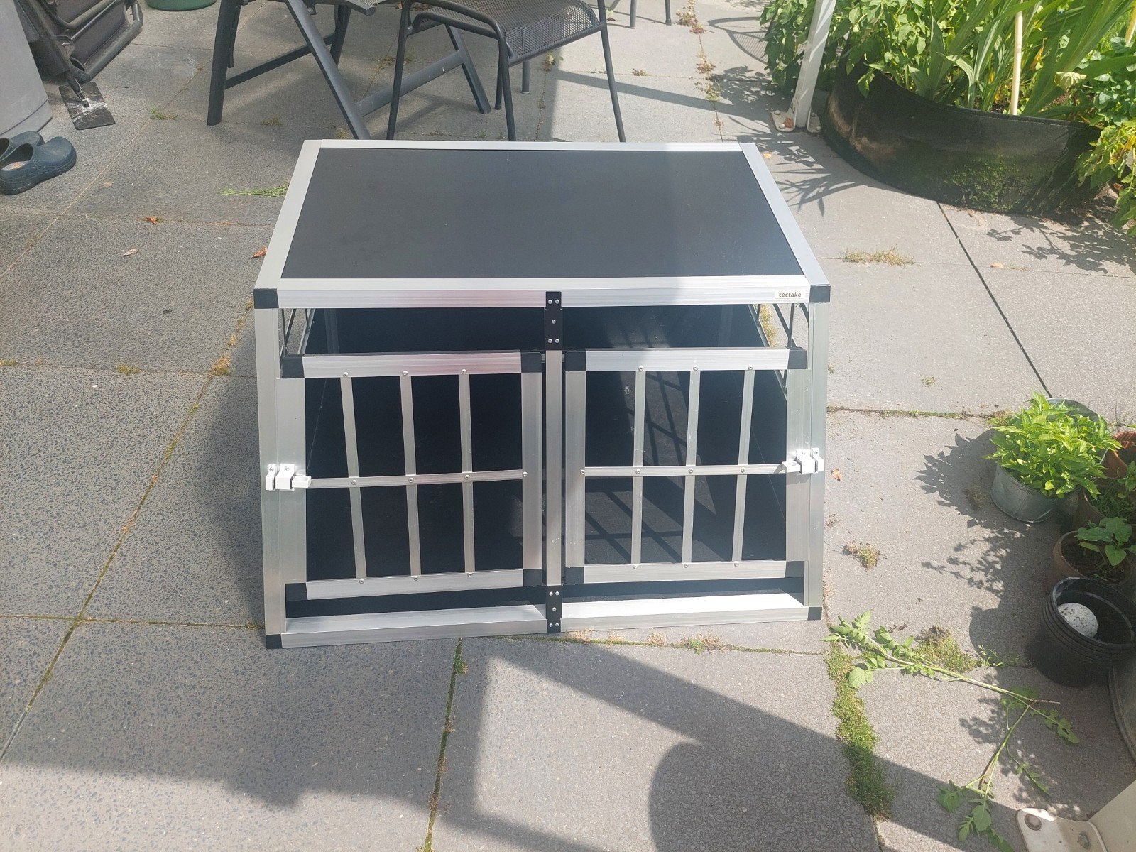 Hondenbench voor in de auto., Ophalen