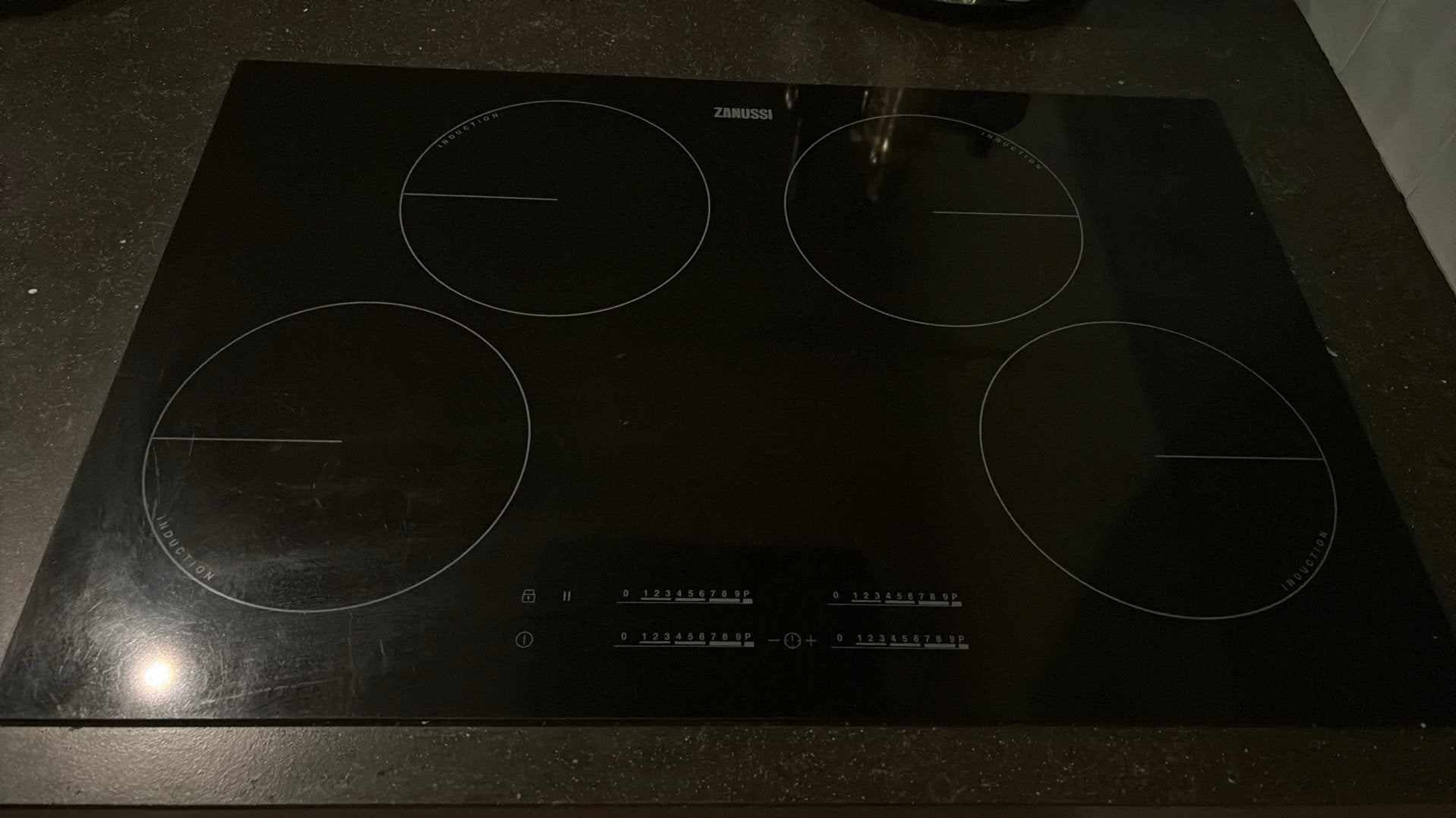 Zanussi kookplaat inductie te koop (78x52), Gebruikt, Inbouw, Inductie, 4 kookzones