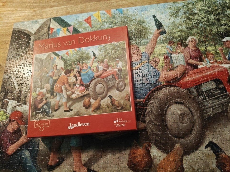 Marius van Dokkum, puzzel Tuinfeest, Ophalen, 500 t/m 1500 stukjes, Zo goed als nieuw