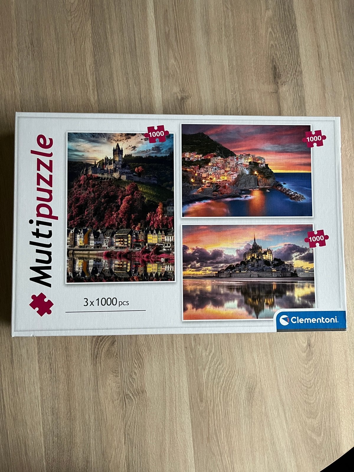 Clementoni puzzels 3 in 1, Ophalen of Verzenden, 500 t/m 1500 stukjes, Gebruikt