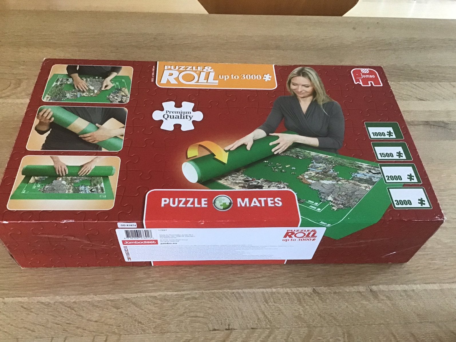 Jumbo puzzelmat voor 1000-1500-2000-3000 stukjes, Ophalen of Verzenden, Meer dan 1500 stukjes, Zo goed als nieuw