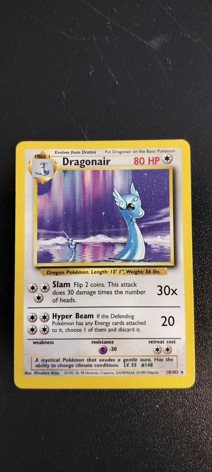 Base set Dragonair, Ophalen of Verzenden, Zo goed als nieuw, Losse kaart