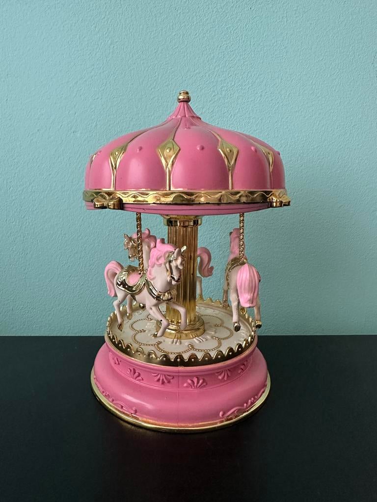 CARROUSEL - Vintage | Muziekdoos | Pink | Meisjeskamer, Verzamelen, Ophalen of Verzenden, Zo goed als nieuw