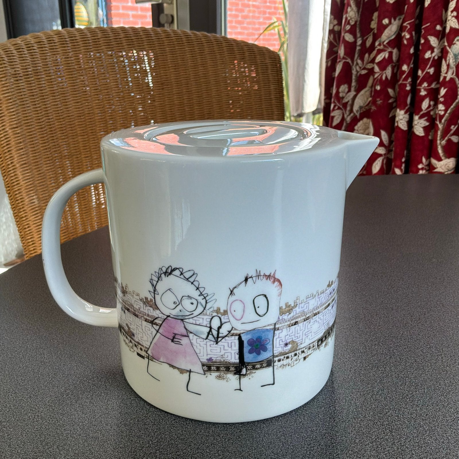 Poul Pava Deense design kan/vaas/theepot (NIEUW), Wit, Nieuw, Met deksel, Ophalen of Verzenden