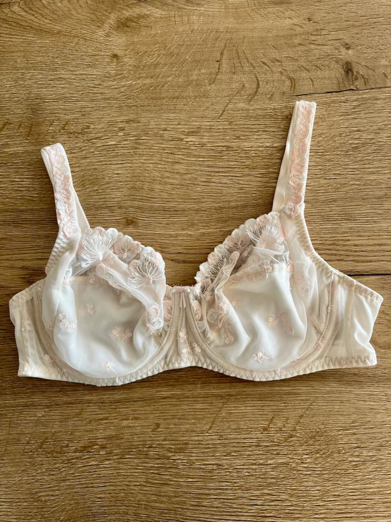 Prima donna 90C full cup ivoor met  zalm borduur, Overige kleuren, Verzenden, BH