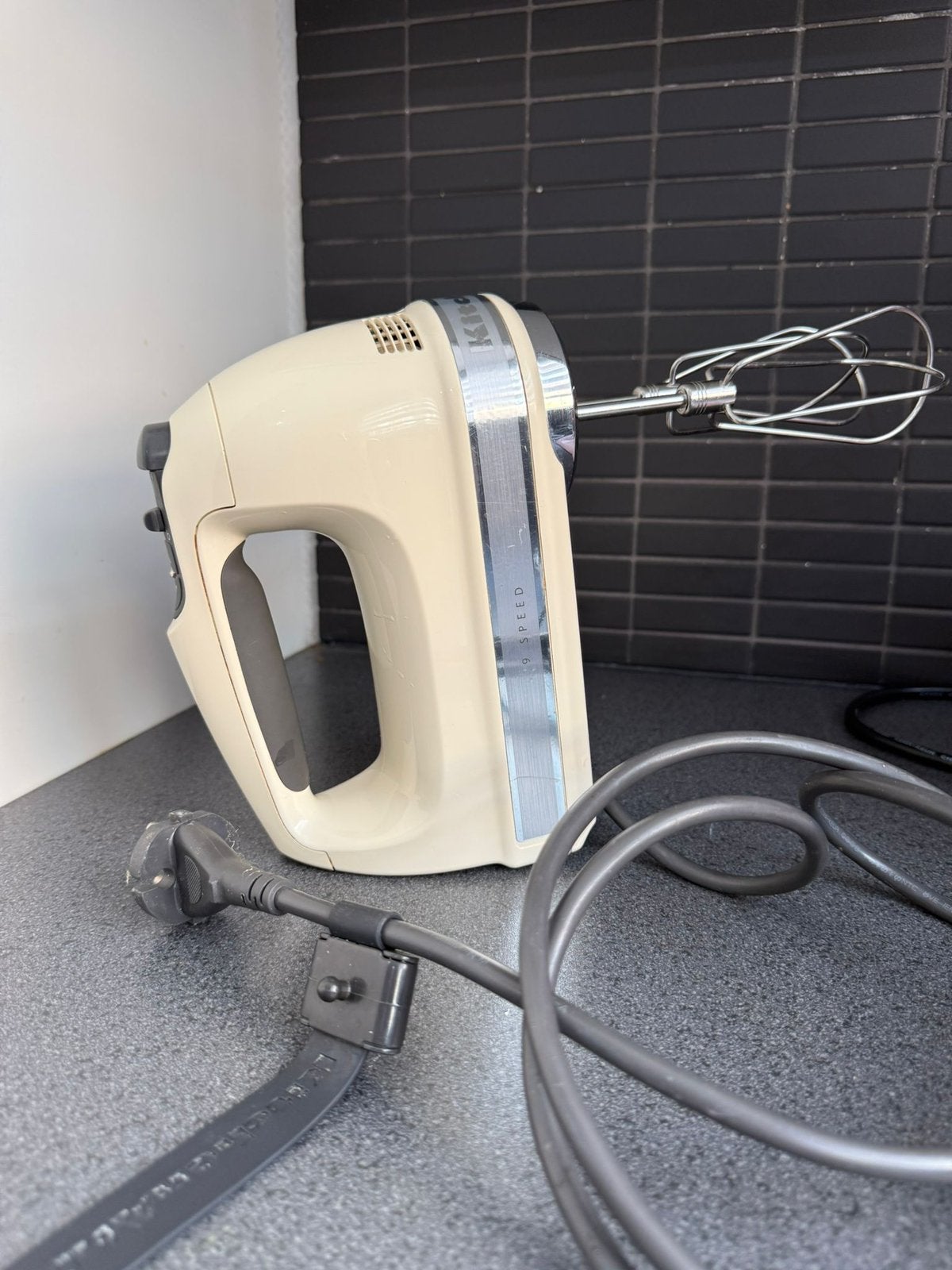 KitchenAid Handmixer, 1 tot 2 liter, Ophalen of Verzenden, Gebruikt, 3 snelheden of meer