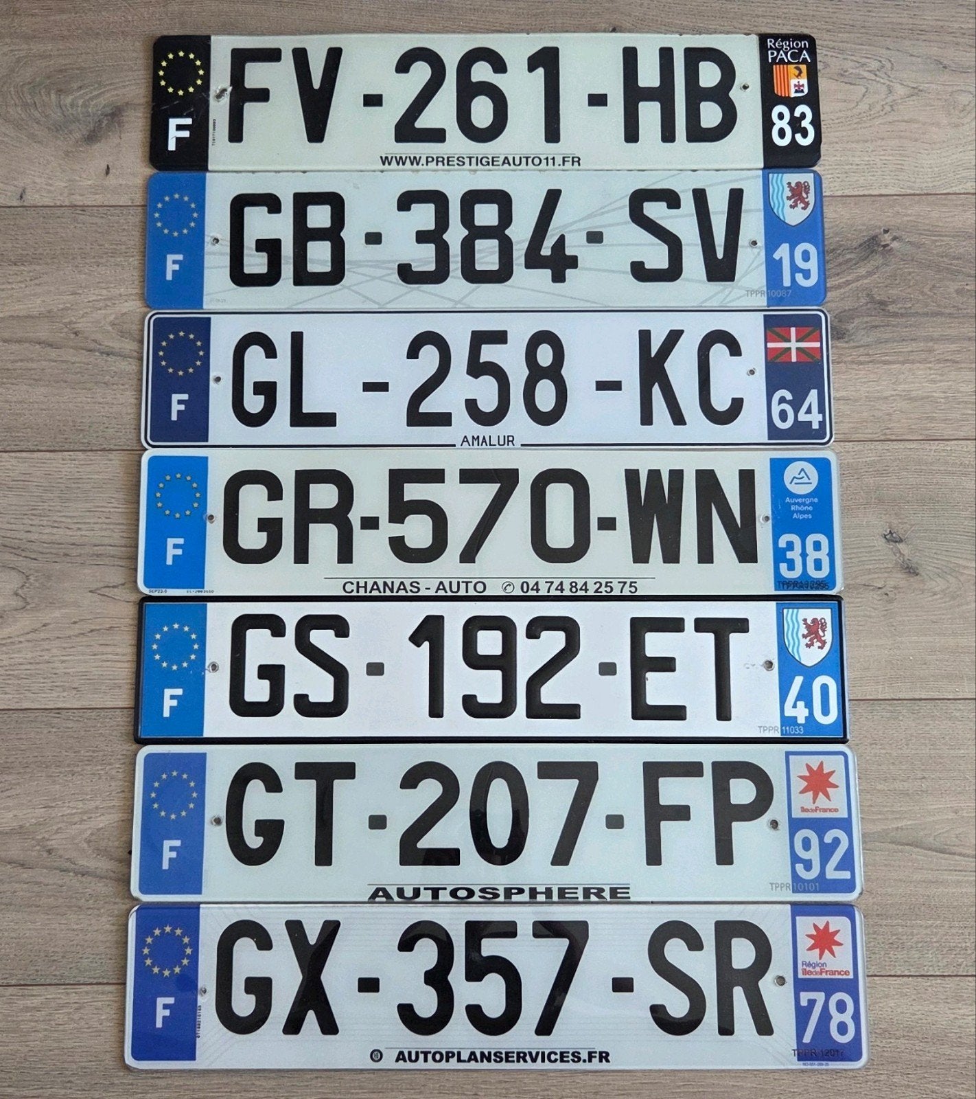 Kentekenplaten nummerplaten nummerborden Frankrijk, Ophalen of Verzenden, Gebruikt, Auto's